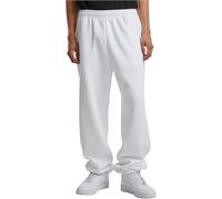 Build your Brand Men's By286-fluffy Sweatpants, White, 5XL