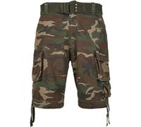Build your Brand Men's Cargo Shorts, Woodland, L