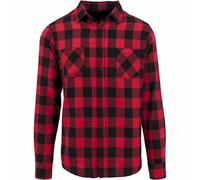 Build Your Brand Mens Checked Flannel Shirt RW5669