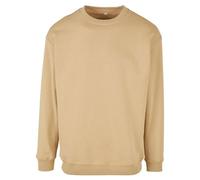 Build Your Brand Men's Crew Neck Sweatshirt in Light Beige | Size: Medium Build Your Brand Light Beige M