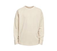 Build Your Brand Men's Cut-On Oversized Long-Sleeved T-Shirt in Light Sand | Size: Medium Build Your Brand Light Sand M
