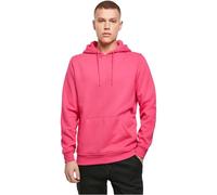 Build Your Brand Men's Heavy Hoody Hooded Sweatshirt, Hibiscus Pink, S