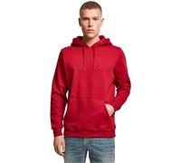 Build Your Brand Men's Heavy Hoody Hooded Sweatshirt, Ruby, S