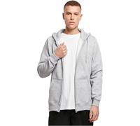 Build Your Brand Men's Heavy Zip Hoody Jacket, Heather Grey (00431), Large