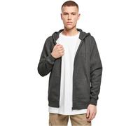 Build Your Brand Men's Heavy Zip Hoody Jacket, Black (Charcoal 00091), Small