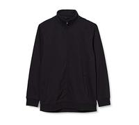 Build Your Brand Men's High Neck Sweat Zip Cardigan Jacket, Black, 4XL