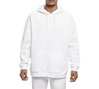 Build Your Brand Men's Bb006-basic Oversize Hoody Hooded Sweatshirt, White, L