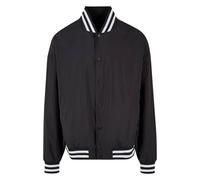 Build Your Brand Men's Lightweight Oversized Varsity Jacket in Black | Size: XL Build Your Brand Black XL