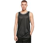 Build Your Brand Men's Mesh Tanktop Neck Gaiter, Black/White, X-Large