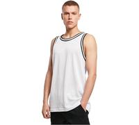 Build Your Brand Men's Mesh Tanktop Neck Gaiter, White, M