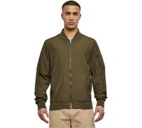 Build Your Brand Men's Nylon Bomber Jacket, Green (Olive 00176), X-Large