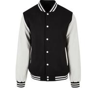 Build Your Brand Men's Old School College Varsity Jacket in Black | Size: Medium Build Your Brand Black M