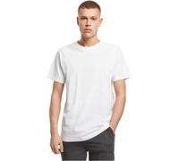 Build Your Brand Men's Organic T-shirt Round Neck T Shirt, White, 3XL UK