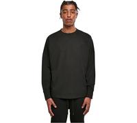 Build Your Brand Men's Oversized Cut, Long Sleeve T-Shirt, Black, XL