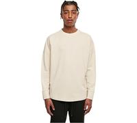 Build Your Brand Men's Oversized Cut, Long Sleeve T-Shirt, Sand, XXXXX-Large