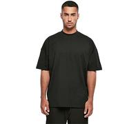 Build your Brand Mens Oversized Mock Neck Tee T-Shirt, Black, XS UK