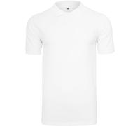 Build Your Brand Men's Pique Fitted Polo Shirt in White | Size: Large Build Your Brand White L
