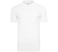 Build Your Brand Men's Pique Fitted Polo Shirt in White | Size: Medium Build Your Brand White M