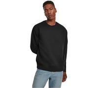 Build Your Brand Men's Premium Oversize Crewneck Pullover Sweater, Black, XL