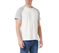 Build Your Brand Men's Raglan Contrast Tee T-Shirt, T-Shirt, BY007-00660-0046, White/Heather Grey, M