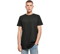 Build Your Brand Men's Shaped Long Tee T-Shirt, Black, XL