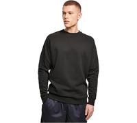 Build Your Brand Men's Raglan Sweat Crewneck Pullover Sweater, Black, L