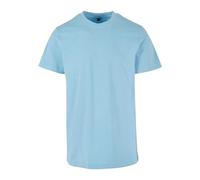 Build Your Brand Men's T-shirt By190 Acid-Washed Round Neck Baltic Blue XS