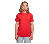 Build your Brand Men's Basic Round Neck T-Shirt, Cityred, S