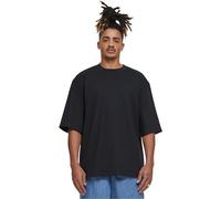 Build your Brand Men's Oversized Sleeve Tee T-Shirt, Black, S