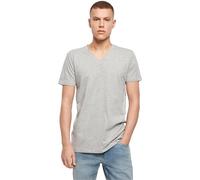 Build Your Brand Men's T-Shirt Light Tee V-Neck Top for Men in Sizes S - 5XL, heather grey, XL