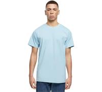 Build your Brand Men's T-Shirt Round Neck, Men's Basic T-Shirt with Crew Neck, Regular Fit, Cotton, Sizes XS - 5XL, Heavenblue, 5XL