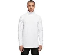 Build Your Brand Men's Turtle Neck Ls T-Shirt, White, 3XL