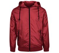 Build Your Brand Men's Wind Runner Jacket in Burgundy | Size: Small Build Your Brand Burgundy S