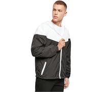 Build Your Brand Men's Windbreaker, black/white, XL