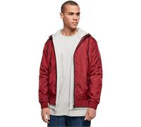 Build Your Brand Men's Windrunner Jacket, Burgundy/Black, L
