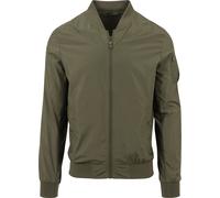 Build Your Brand Nylon bomber jacket - Light bomber jacket, Rib cuff at the hem