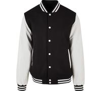 Build Your Brand Retro College Jacket Men Wool Viscose Embroidered