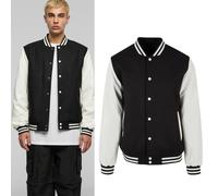 Build Your Brand Old school college jacket - Mens, 50% Wool