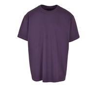 Build Your Brand Oversized Purple Night Tee Crew Neck Soft Cotton Streetwear