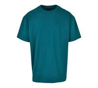 Build Your Brand Oversized Retro Green T Shirt Crew Neck Soft Cotton