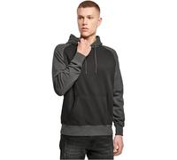 Build Your Brand Raglan Hoody, Men's hoodie, blk/cha, M - BY077-00445-0046