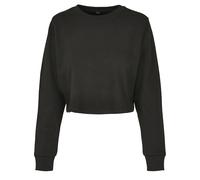 Build Your Brand Women's Terry Cropped Crew Casual Street Style Cotton