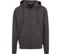 Build Your Brand Terry Zip Hoody, Men's sweat jacket, charcoal, L - BY082-00091-0042