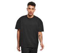 Build Your Brand Mens Plain Ultra Heavyweight T-Shirt (XXL) (Black)
