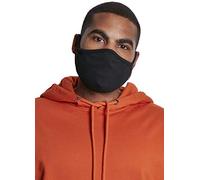 Build Your Brand Unisex-Adult Cotton Face Mask 2-Pack Alltagsmaske, Black, one size