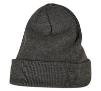 Build Your Brand Heavy Knit Beanie hat, Charcoal, One Size