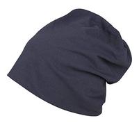 Build Your Brand Unisex Jersey Beanie Beanie Hat, Navy, Einheitsgröße
