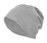 Build your Brand Unisex Jersey Beanie Hat, Heather Grey, One Size