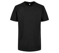 Build Your Brand Unisex Kid's By186-organic Basic Tee T-Shirt, Black, 122 cm-128 cm