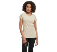 Build your Brand Women's Basic Tee Short Sleeve Crew Neck Cotton T-Shirt Sizes XS - 5XL, Sand, M